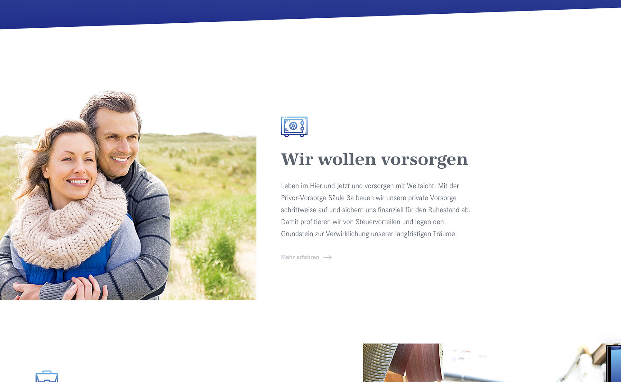 Wir wollen vorsorgen, privor.ch Screenshot - Privor Stiftung 3. Säule